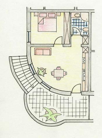 Grundriss Appartement Olive